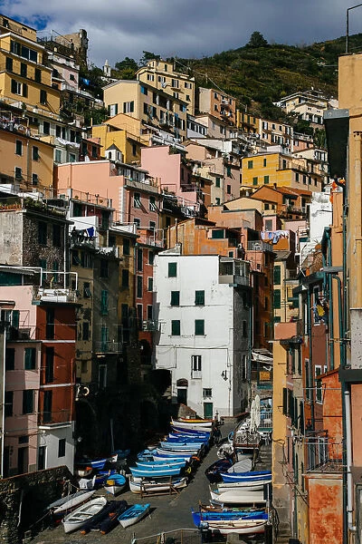 Colorful houses of Riomaggiore in Cinque Terre National Park, Liguria, Italy