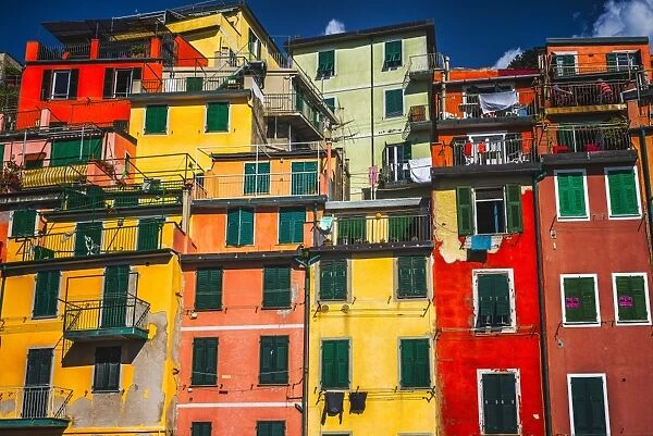 The colorful houses of Riomaggiore, Liguria. Italy