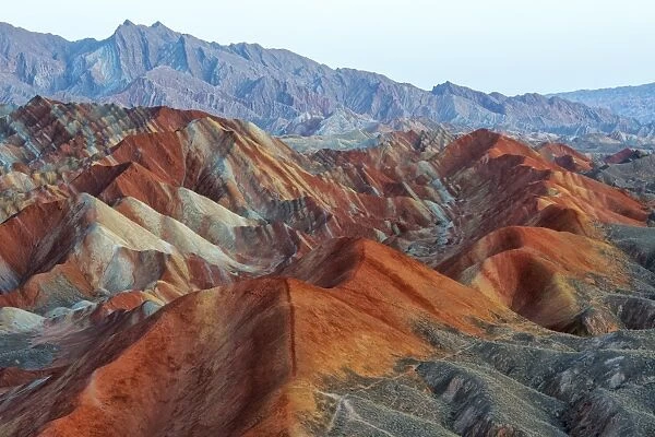 Colorful mountain in Danxia landform in Zhangye, Gansu of China