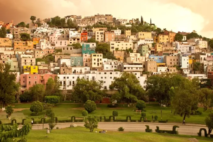 Framed Print : Colorful Town of Guanajuato before a Storm Framed Print : Colorful Town of Guanajuato before a Storm