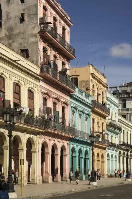 Framed Print : Colorful tropical buildings in old Havana Framed Print : Colorful tropical buildings in old Havana