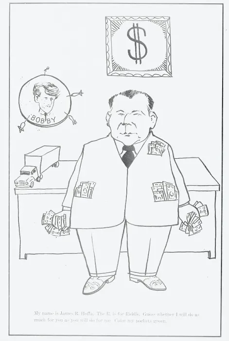 Framed Print : Coloring Book Caricature of Jimmy Hoffa Framed Print : Coloring Book Caricature of Jimmy Hoffa