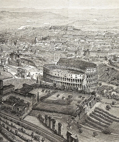 The Colosseum in Rome Italy 1859