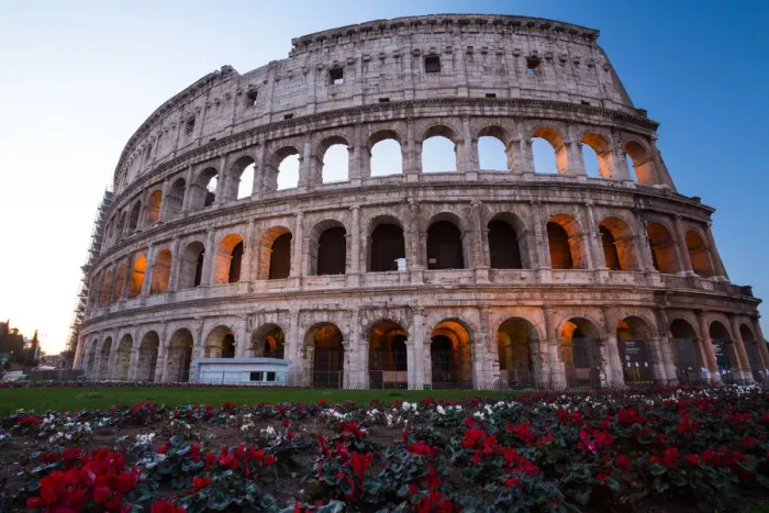 Framed Print : The Colosseum at sunrise in Rome, Italy
