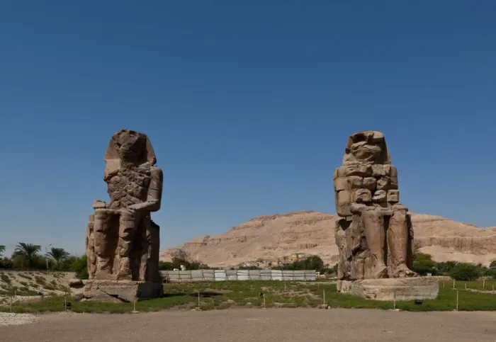 Framed Print : Colossi of Memnon, West Bank, Luxor, Egypt Framed Print : Colossi of Memnon, West Bank, Luxor, Egypt