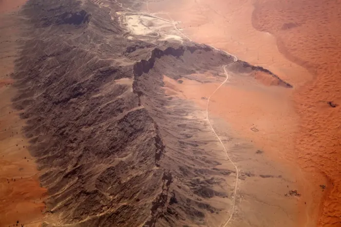 Framed Print : colour image, color image, photography, day, UAE, flying, aerial, looking down, plane Framed Print : colour image, color image, photography, day, UAE, flying, aerial, looking down, plane