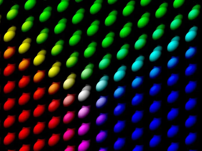 Framed Print : Colourful balls in RGB colours on black, 3D illustration Framed Print : Colourful balls in RGB colours on black, 3D illustration