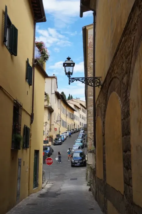 Framed Print : Colourful city Street of Florence, Steep Hill, Italy Framed Print : Colourful city Street of Florence, Steep Hill, Italy