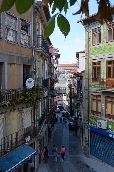 Colourful City streets of Porto, Portugal