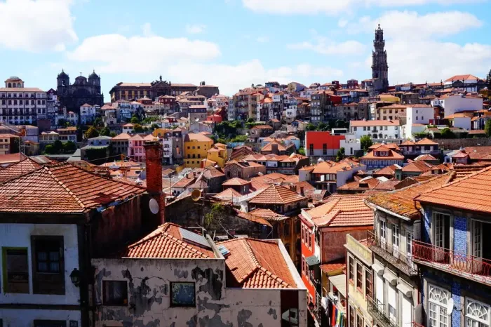 Framed Print : Colourful Close up of the old city of Porto, Portugal Framed Print : Colourful Close up of the old city of Porto, Portugal
