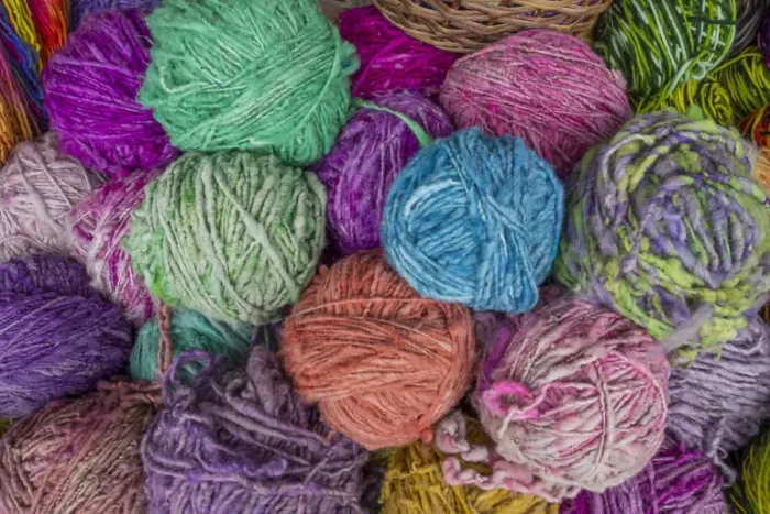 Framed Print : Colourful wool, Chile Framed Print : Colourful wool, Chile