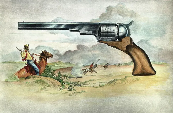 Framed Print : Colt Texas Paterson 40 Caliber Gun Framed Print : Colt Texas Paterson 40 Caliber Gun