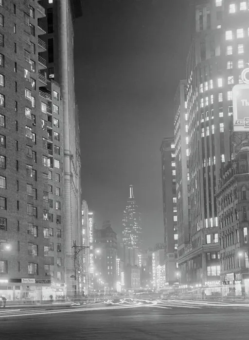 Framed Print : Columbus Circle Toward Empire State Building Framed Print : Columbus Circle Toward Empire State Building