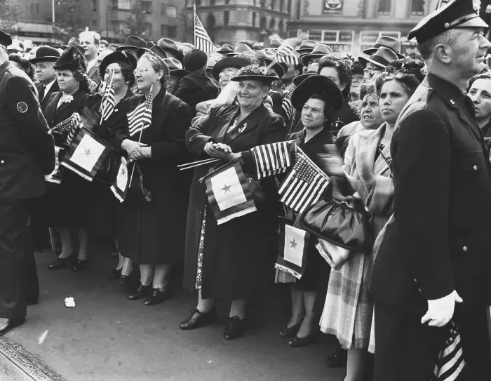 Framed Print : Columbus Day Celebration During WWII Framed Print : Columbus Day Celebration During WWII