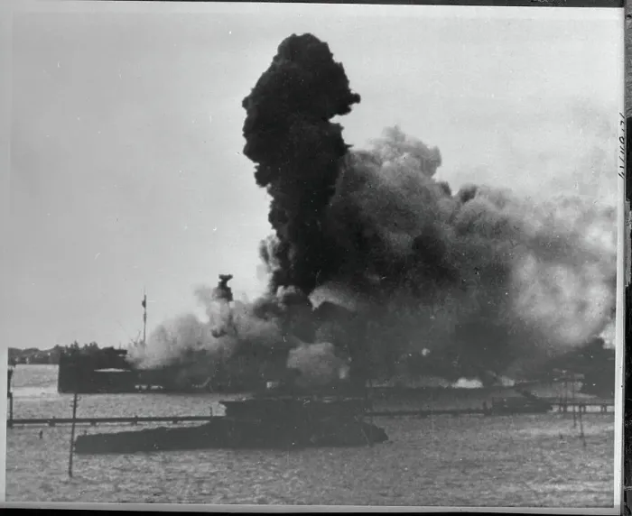 Framed Print : Column of Smoke at Pearl Harbor Framed Print : Column of Smoke at Pearl Harbor