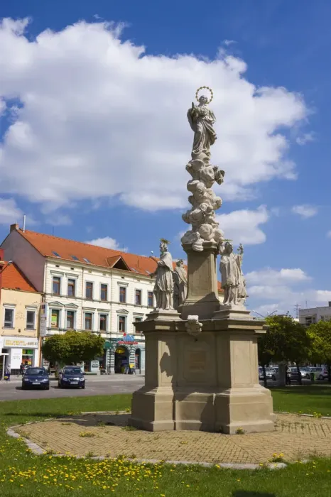 Framed Print : Column with a statue of the Virgin Mary, cultural heritage, Masaryk Square, in HodonAzAin, HodonAzAin district, South Moravia region, Czech Republic, Europe Framed Print : Column with a statue of the Virgin Mary, cultural heritage, Masaryk Square, in HodonAzAin, HodonAzAin district, South Moravia region, Czech Republic, Europe