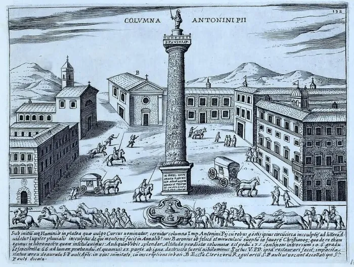 Framed Print : Columna Antonini Pii, The Column of Antoninus Pius, historical Rome, Italy, digital reproduction of an original 17th century original, original date unknown Framed Print : Columna Antonini Pii, The Column of Antoninus Pius, historical Rome, Italy, digital reproduction of an original 17th century original, original date unknown
