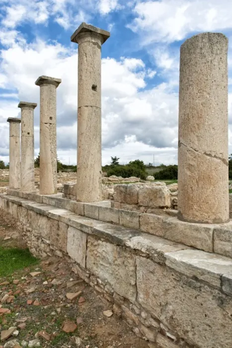 Framed Print : Columns. Vertical image of ancient columns in Kourion Framed Print : Columns. Vertical image of ancient columns in Kourion