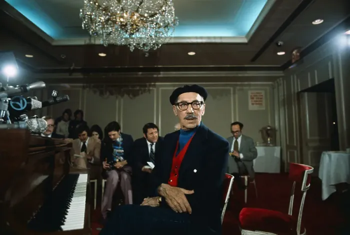 Framed Print : Comedian Groucho Marx Attending Press Conference Framed Print : Comedian Groucho Marx Attending Press Conference