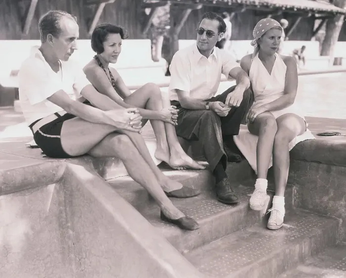 Framed Print : Comedian Groucho Marx Relaxing and Conversing with Hollywood Friends Framed Print : Comedian Groucho Marx Relaxing and Conversing with Hollywood Friends