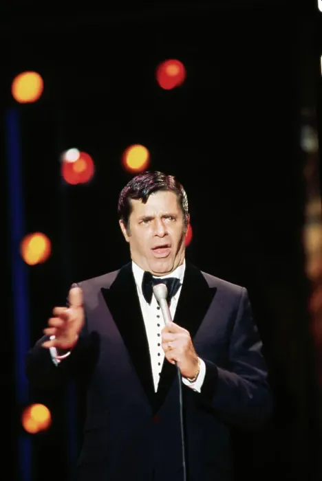 Framed Print : Comedian Jerry Lewis with Microphone on Stage Framed Print : Comedian Jerry Lewis with Microphone on Stage