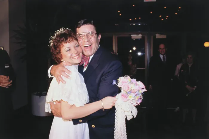 Framed Print : Comedian Jerry Lewis Posing with His New Bride Sandra Pitnick Framed Print : Comedian Jerry Lewis Posing with His New Bride Sandra Pitnick