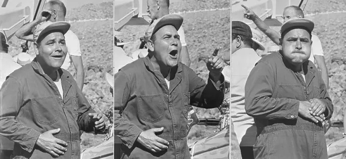 Framed Print : Comedian Jonathan Winters Entertaining Film Crew Framed Print : Comedian Jonathan Winters Entertaining Film Crew