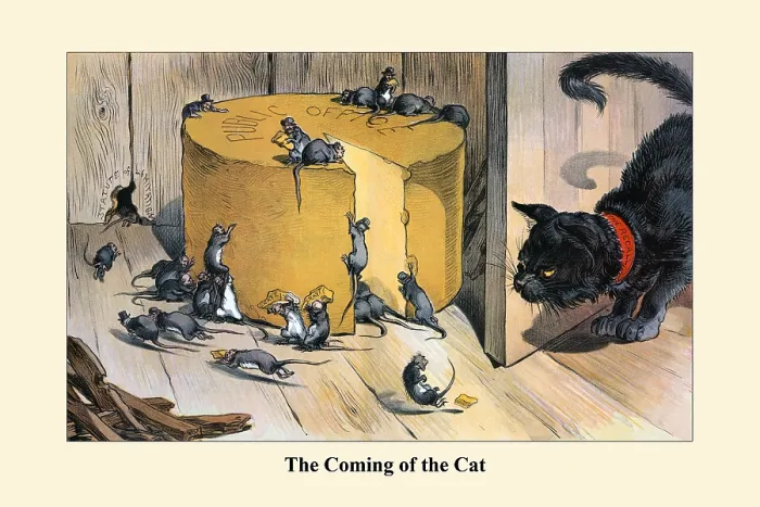 Framed Print : The Coming of the Cat Framed Print : The Coming of the Cat
