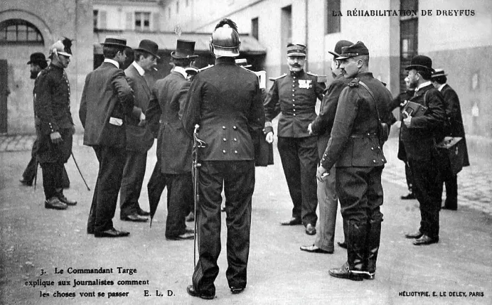 Framed Print : Commandant Targe Speaks to Journalists Framed Print : Commandant Targe Speaks to Journalists