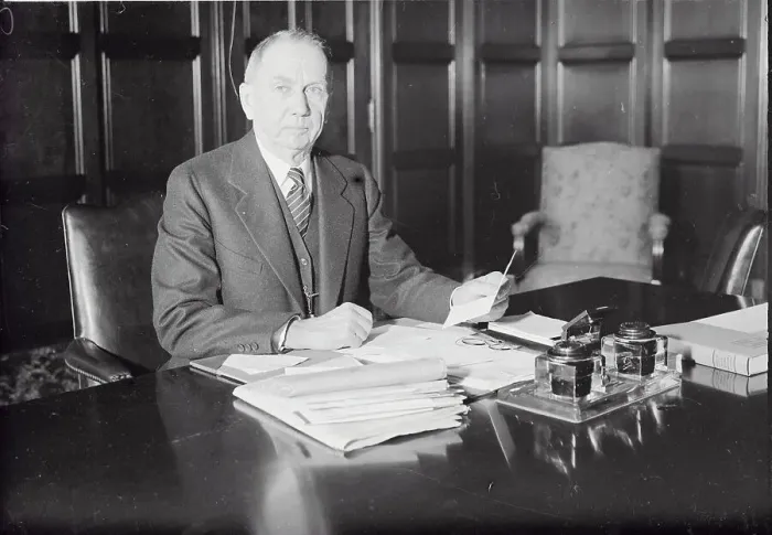 Framed Print : Commerce Secretary Daniel C. Roper Pausing in His Office Framed Print : Commerce Secretary Daniel C. Roper Pausing in His Office