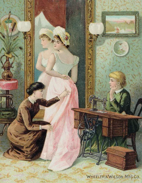 Framed Print : Commercial Card for Wheeler and Wilson's Sewing Machine Framed Print : Commercial Card for Wheeler and Wilson's Sewing Machine