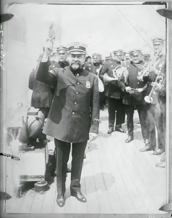 Framed Print : Commissioner Leading Police Band Framed Print : Commissioner Leading Police Band