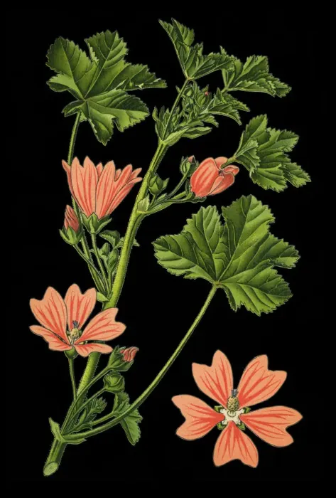 Framed Print : common mallow, cheeses, high mallow, tall mallow Framed Print : common mallow, cheeses, high mallow, tall mallow