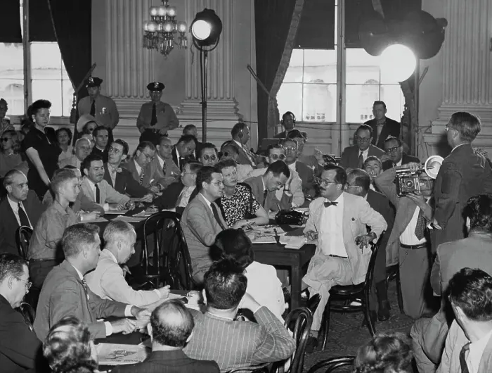 Framed Print : Communist Affiliates At HUAC Hearing Framed Print : Communist Affiliates At HUAC Hearing