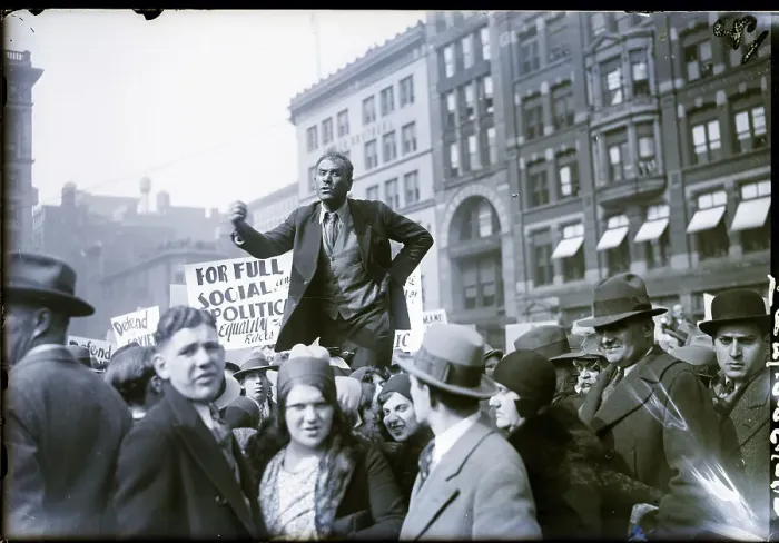 Framed Print : Communist Leader Addressing Followers Framed Print : Communist Leader Addressing Followers