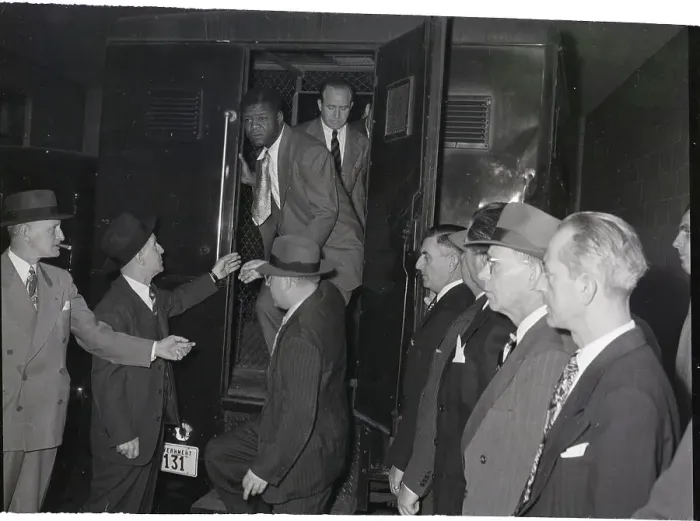 Framed Print : Communist Leaders Leaving Police Van Framed Print : Communist Leaders Leaving Police Van