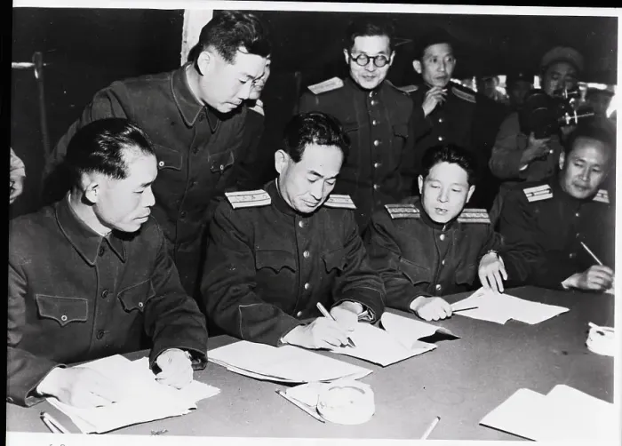 Framed Print : Communist Representatives Sign Agreement Framed Print : Communist Representatives Sign Agreement