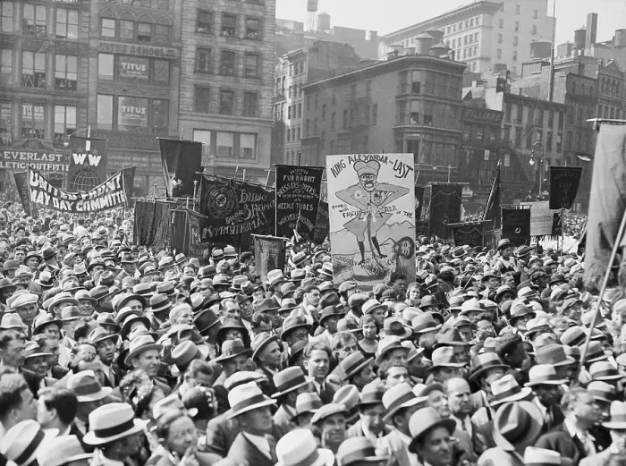 Framed Print : Communists Holding Rally Framed Print : Communists Holding Rally