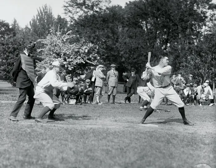 Framed Print : Company Baseball Game Framed Print : Company Baseball Game