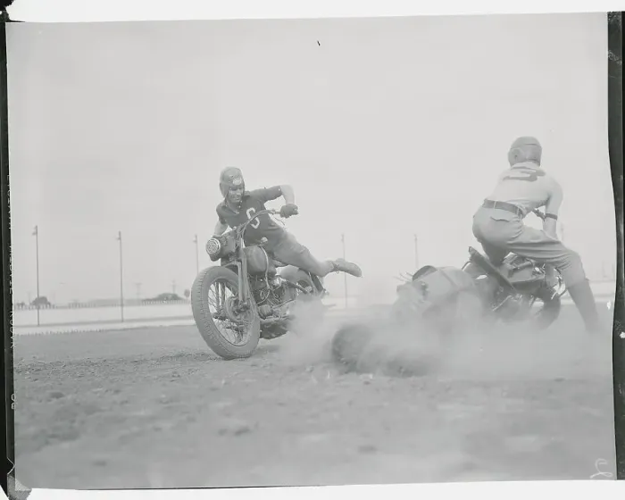 Framed Print : Competitors During Motorcycle Polo Match Framed Print : Competitors During Motorcycle Polo Match