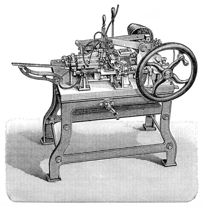 Framed Print : Complete casting machine from Kustermann & Co