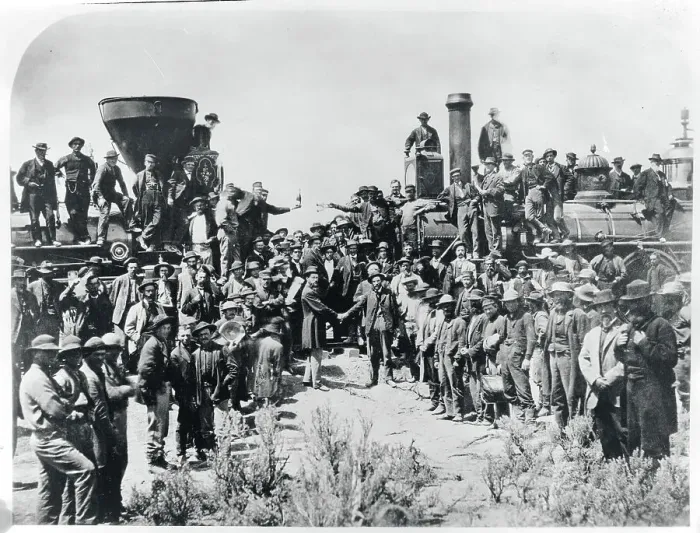 Framed Print : Completion of the First Transcontinental Railroad Framed Print : Completion of the First Transcontinental Railroad