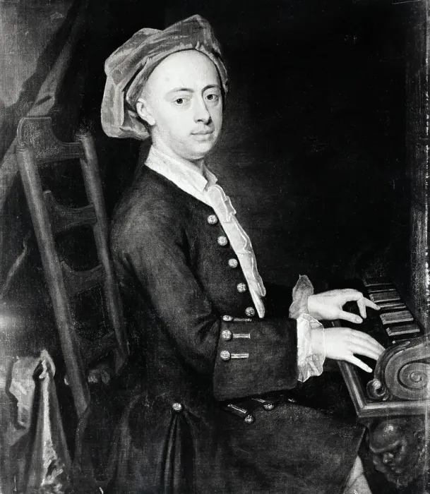 Framed Print : Composer Handel Playing Clavier Framed Print : Composer Handel Playing Clavier