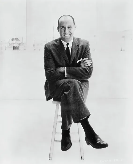 Framed Print : Composer Henry Mancini Sitting on Stool