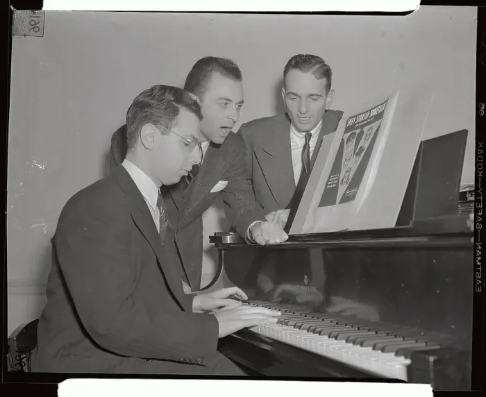 Framed Print : Composers Gathered Around Piano Framed Print : Composers Gathered Around Piano