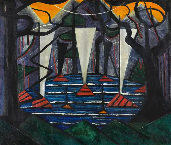 Framed Print : Composition No 23. Artist: Heemskerck van Beest, Jacoba van (1876-1923)