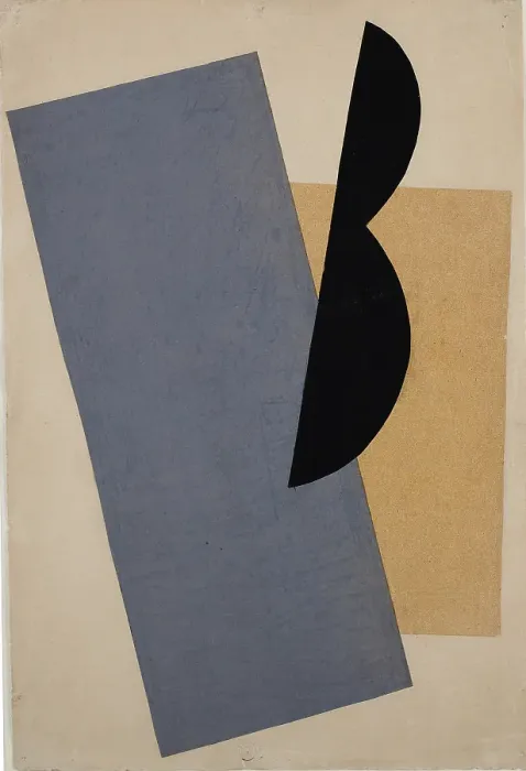 Framed Print : Composition (Blue-Yellow-Black). Artist: Popova, Lyubov Sergeyevna (1889-1924) Framed Print : Composition (Blue-Yellow-Black). Artist: Popova, Lyubov Sergeyevna (1889-1924)