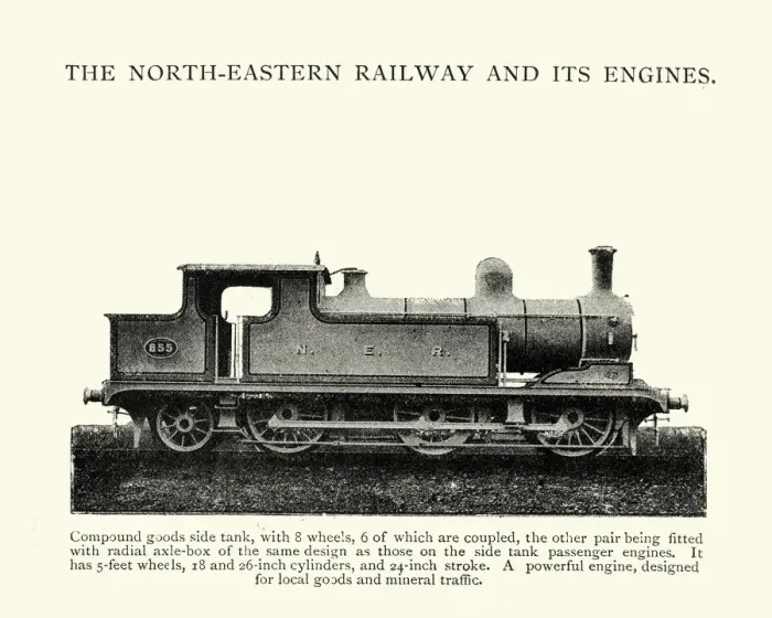 Framed Print : Compound goods side tank engine, 1892 Framed Print : Compound goods side tank engine, 1892