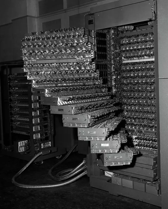 Framed Print : Computer Brain, Staged Trays with Tubes
