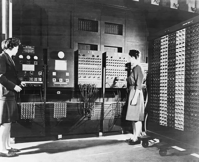 Framed Print : Computer Operators Work on the ENIAC Framed Print : Computer Operators Work on the ENIAC